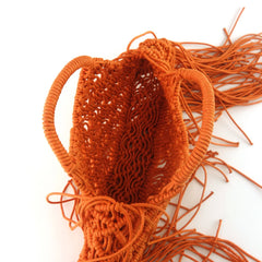 Cotton Rope Woven Bag Tassel Shoulder Ladies Handbag Straw Bag