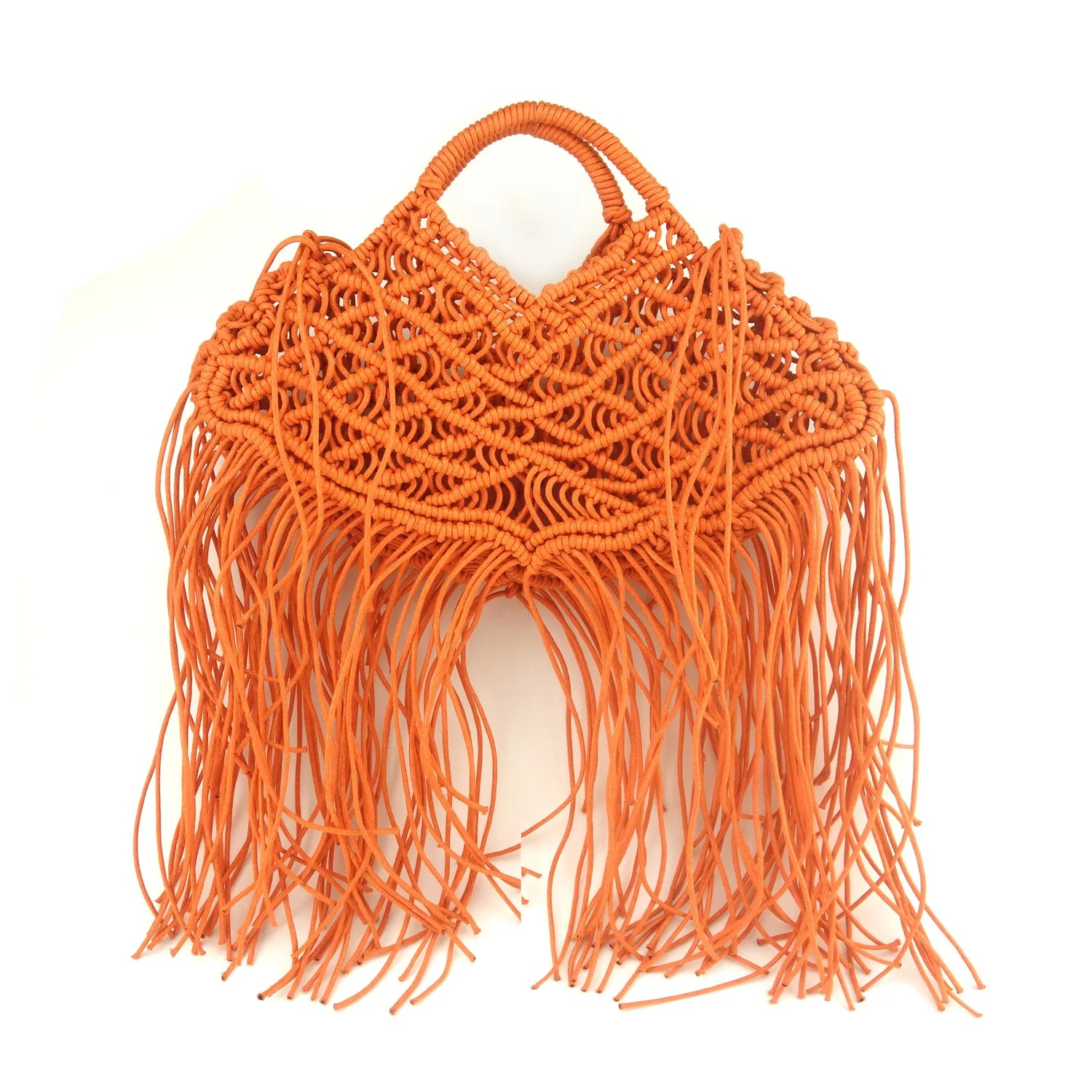 Cotton Rope Woven Bag Tassel Shoulder Ladies Handbag Straw Bag