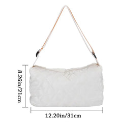 Winter Cotton Padded Shoulder Bags Handbags Tote Underarm Bags