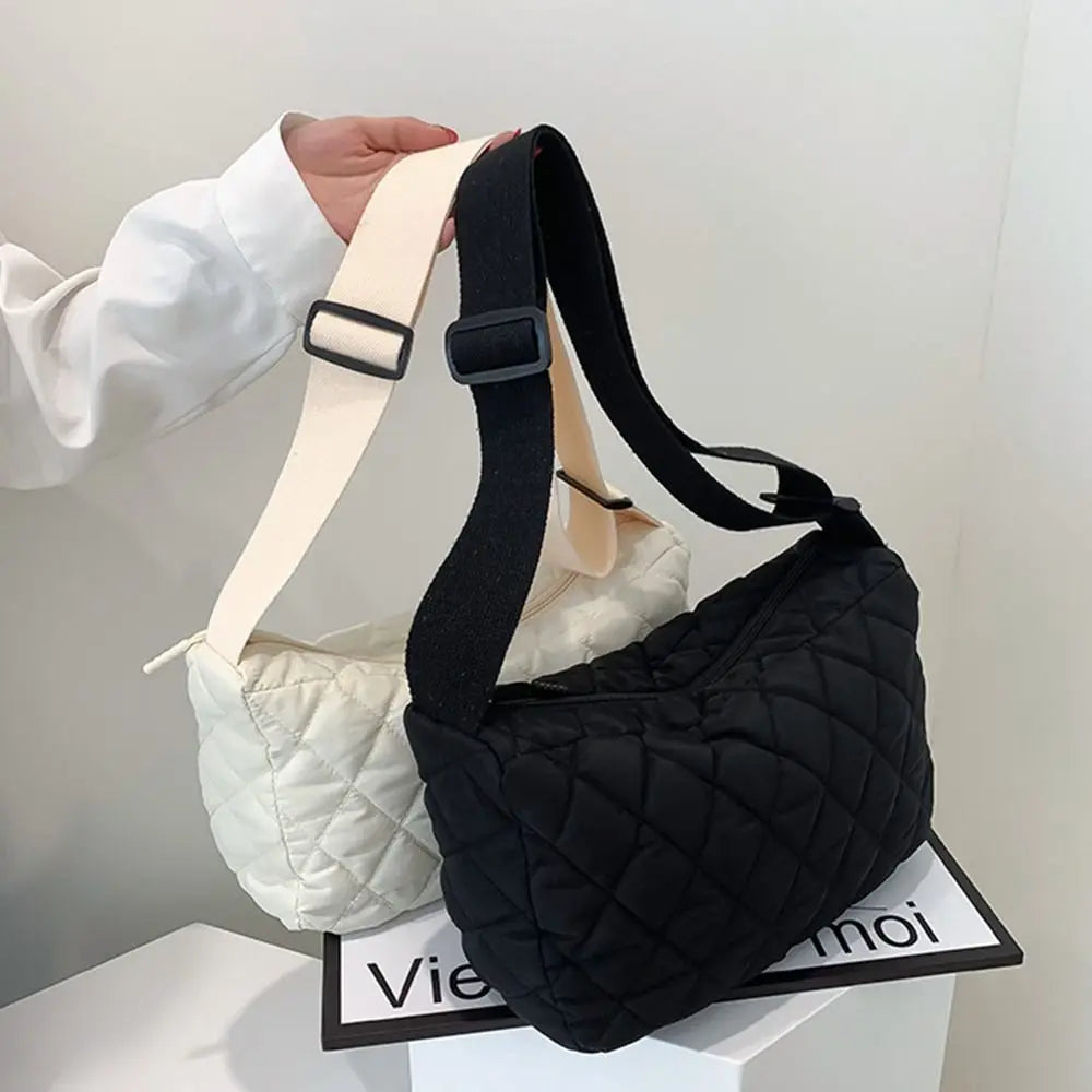 Winter Cotton Padded Shoulder Bags Handbags Tote Underarm Bags