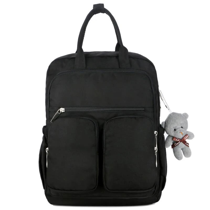 Waterproof Nylon Backpack for Teen Girl School Bag Tote Soft Handle Shoulder Han
