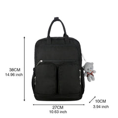 Waterproof Nylon Backpack for Teen Girl School Bag Tote Soft Handle Shoulder Han