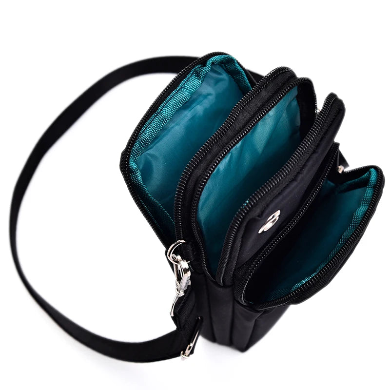 Mini Phone Shoulder Bag Multi-Function Outdoor Earphone Pouch