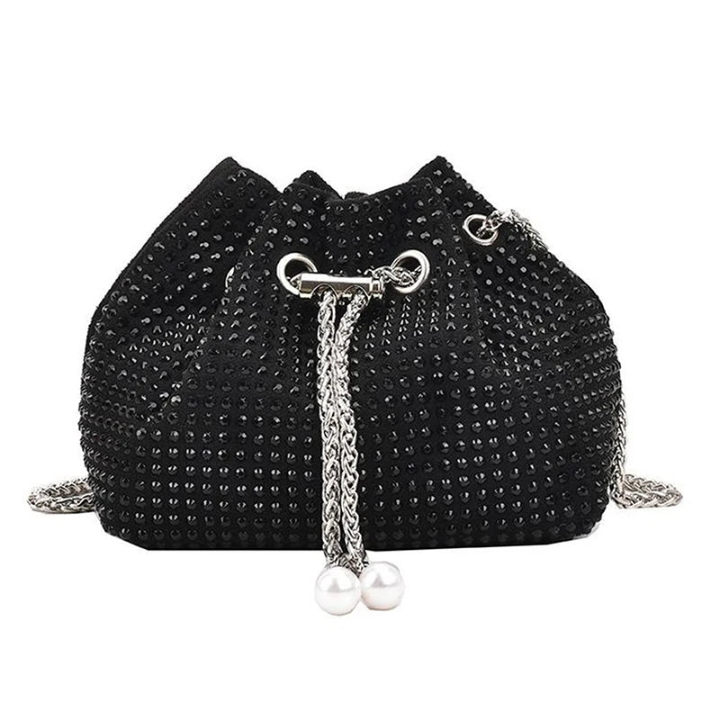 Rhinestone Armpit Chain Handbag Evening Crossbody Clutch