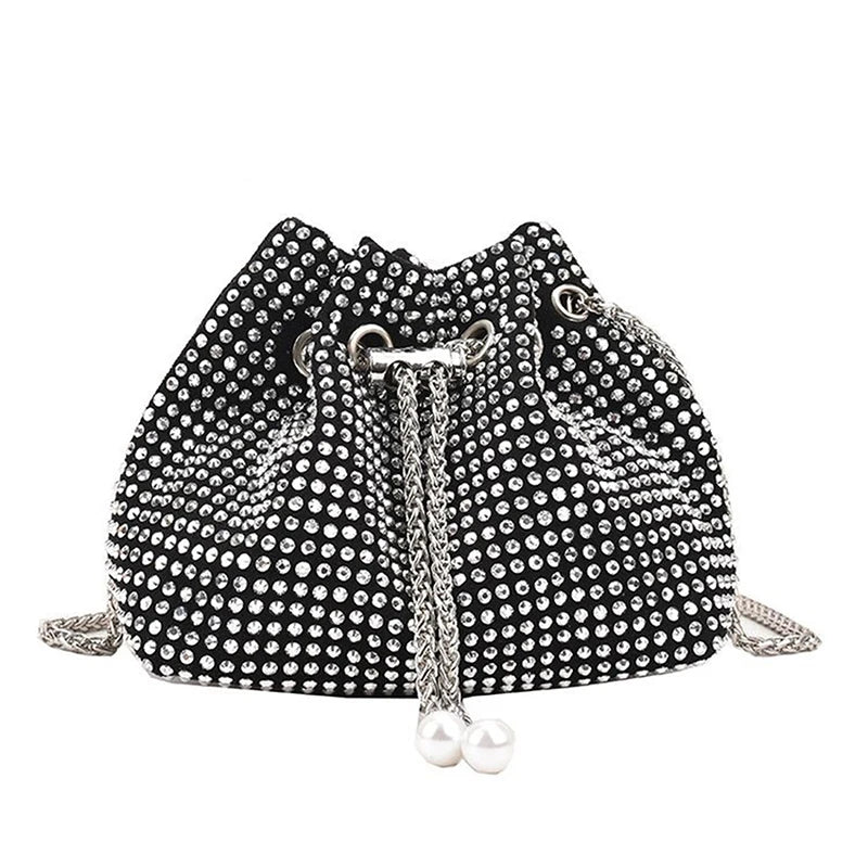 Rhinestone Armpit Chain Handbag Evening Crossbody Clutch