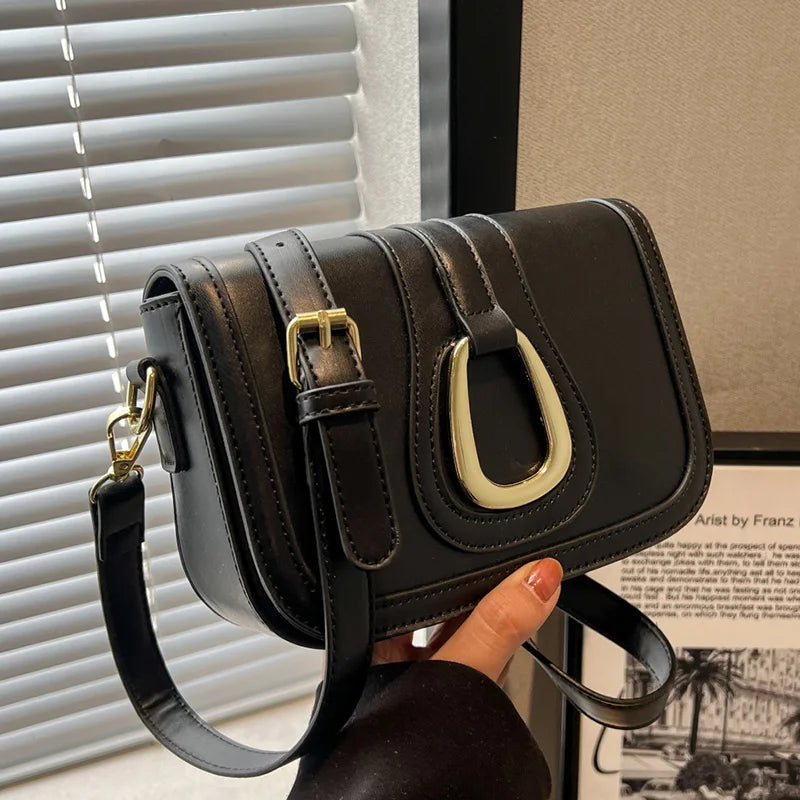 Women Small Flap Messenger Bag PU Leather Shoulder Bags Purple