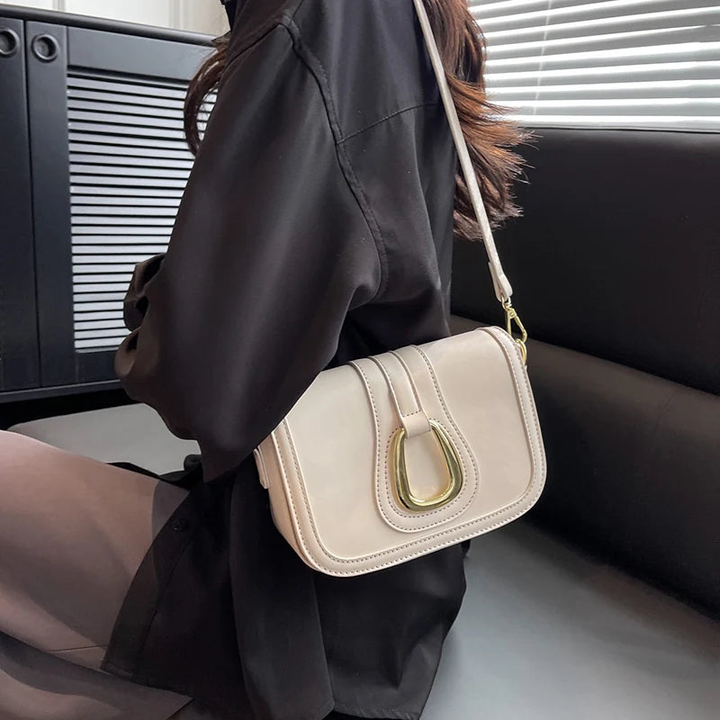 Women Small Flap Messenger Bag PU Leather Shoulder Bags Purple