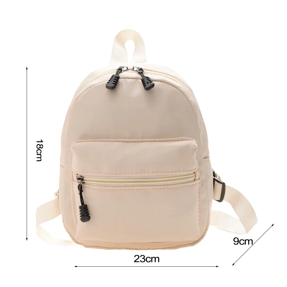 Women Backpack Solid Preppy Style Large Capacity Travel Rucksack