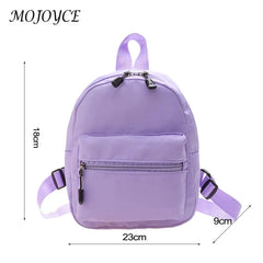 Women Backpack Solid Preppy Style Large Capacity Travel Rucksack