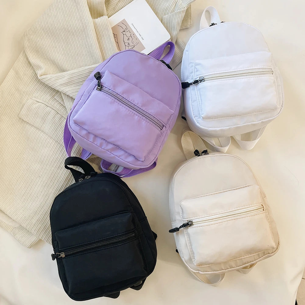 Women Backpack Solid Preppy Style Large Capacity Travel Rucksack