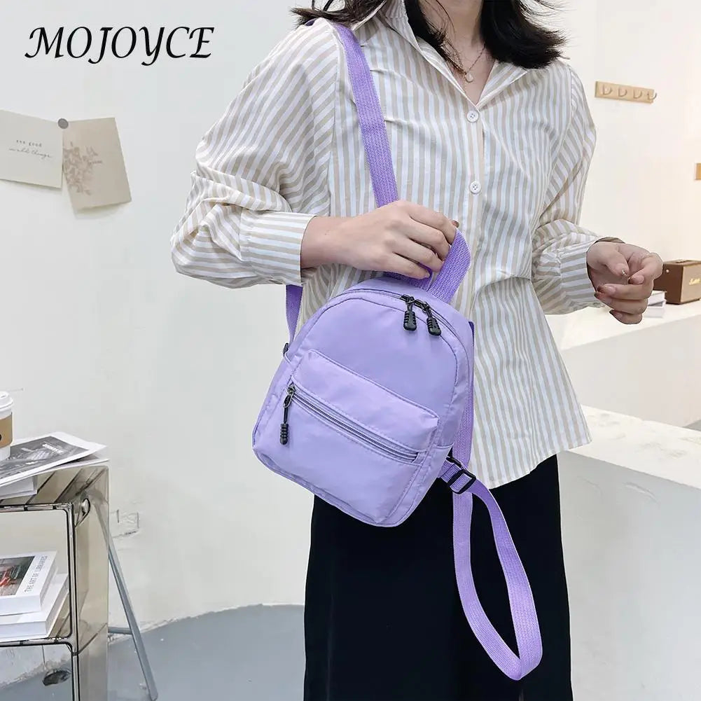 Women Backpack Solid Preppy Style Large Capacity Travel Rucksack
