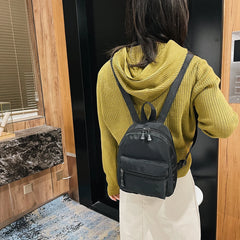 Women Backpack Solid Preppy Style Large Capacity Travel Rucksack