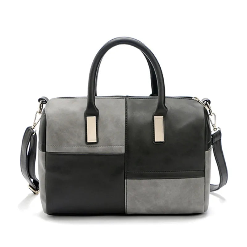 Women Leather Shoulder Bag Boston Handbag
