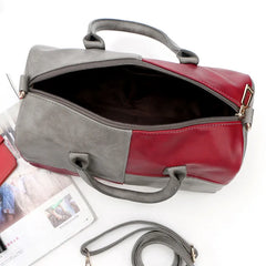 Women Leather Shoulder Bag Boston Handbag