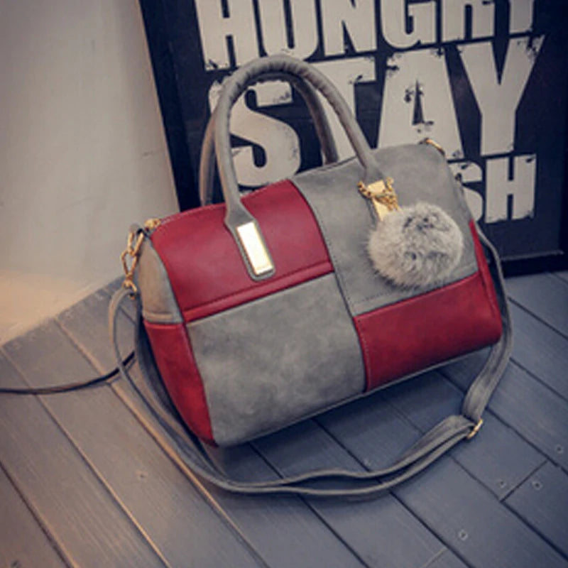 Women Leather Shoulder Bag Boston Handbag