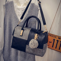 Women Leather Shoulder Bag Boston Handbag
