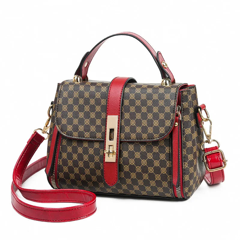 Women Leather Handbag PU Shoulder Bag Small Flap Crossbody Messenger Bag