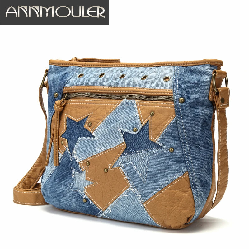 Women Shoulder Bag Star Patchwork Crossbody Purse