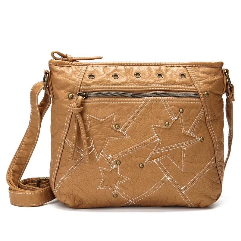 Women Shoulder Bag Star Patchwork Crossbody Purse