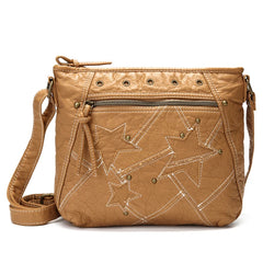 Women Shoulder Bag Star Patchwork Crossbody Purse