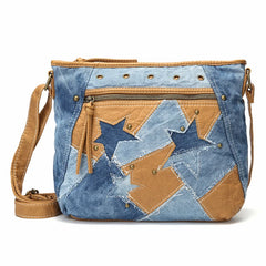 Women Shoulder Bag Star Patchwork Crossbody Purse