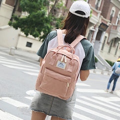 Women Canvas Backpacks Portable Shoulder Bag Waterproof School Bags