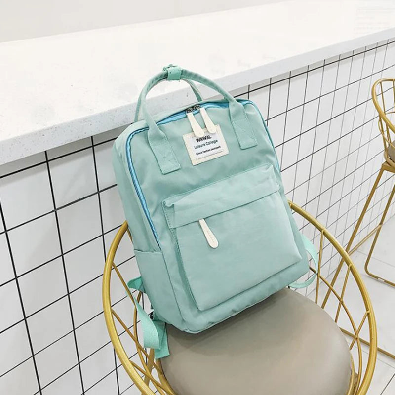 Women Canvas Backpacks Portable Shoulder Bag Waterproof School Bags