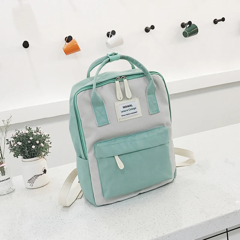 Women Canvas Backpacks Portable Shoulder Bag Waterproof School Bags