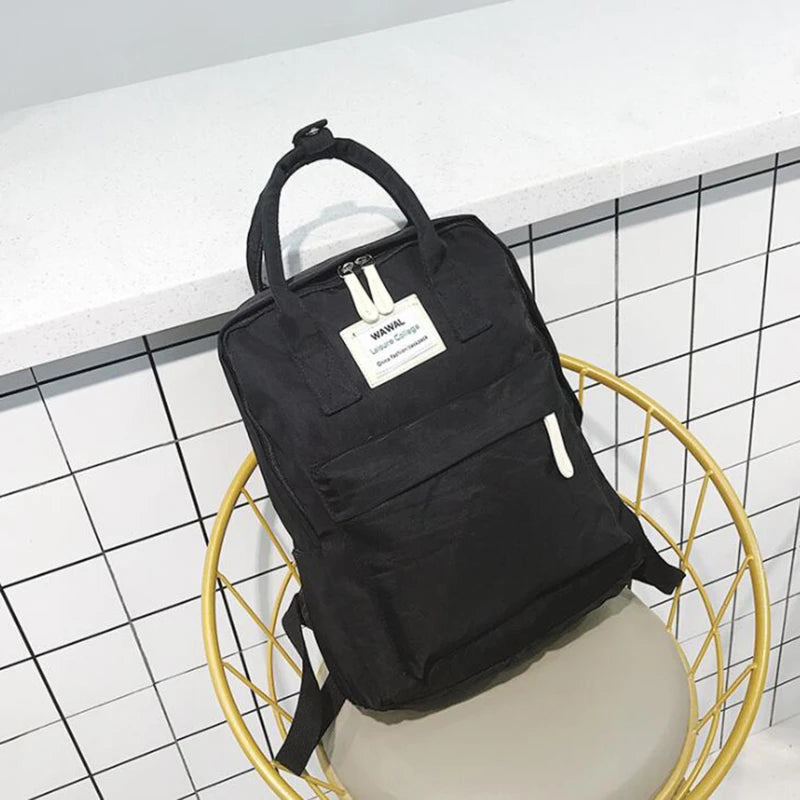 Women Canvas Backpacks Portable Shoulder Bag Waterproof School Bags