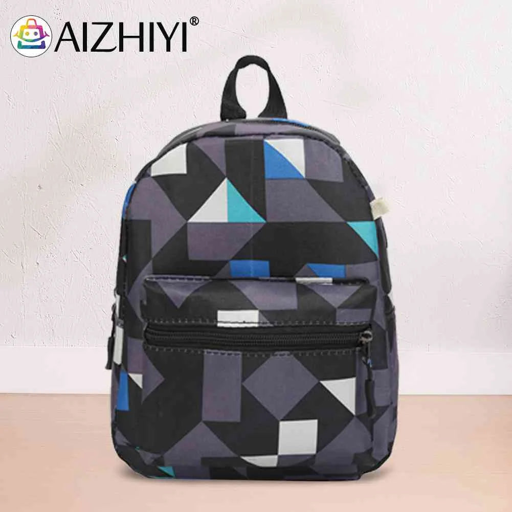 Women Geometric Printing Backpack Preppy Style Knapsack for Travel