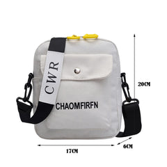 Women Canvas Shoulder Handbag Small Messenger Purse Solid Zipper Student