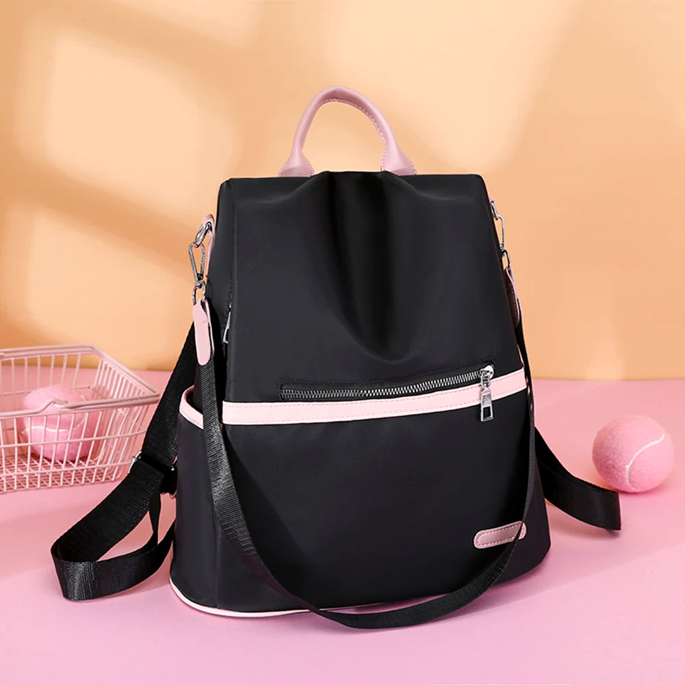 Women Contrast Knapsack Casual Travel Anti-Theft Messenger Bags