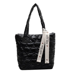 Soft Cotton Tote Bag with Zipper and Ribbon Handle