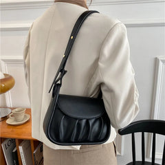 Solid Crossbody Bag for Women - Shoulder Handbag Purse Messenger Bags