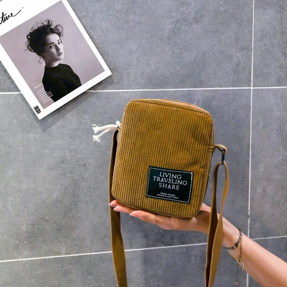 Women Crossbody Messenger Bag Shoulder Bags Ladies Casual Handbag Brown