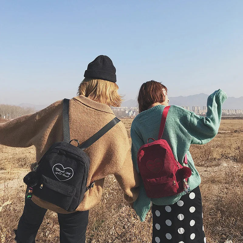 Girls Small Backpacks Feminine Packbag Teenagers Women Backpack
