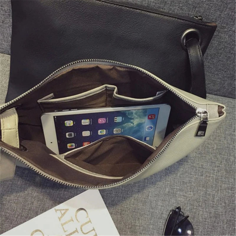Women Envelope Clutch Bag PU Leather Party Handbag Vintage Evening Bag
