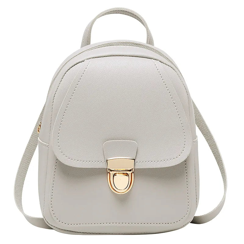 Women Mini Backpack Leather Shoulder School Rucksack Ladies Travel Bag