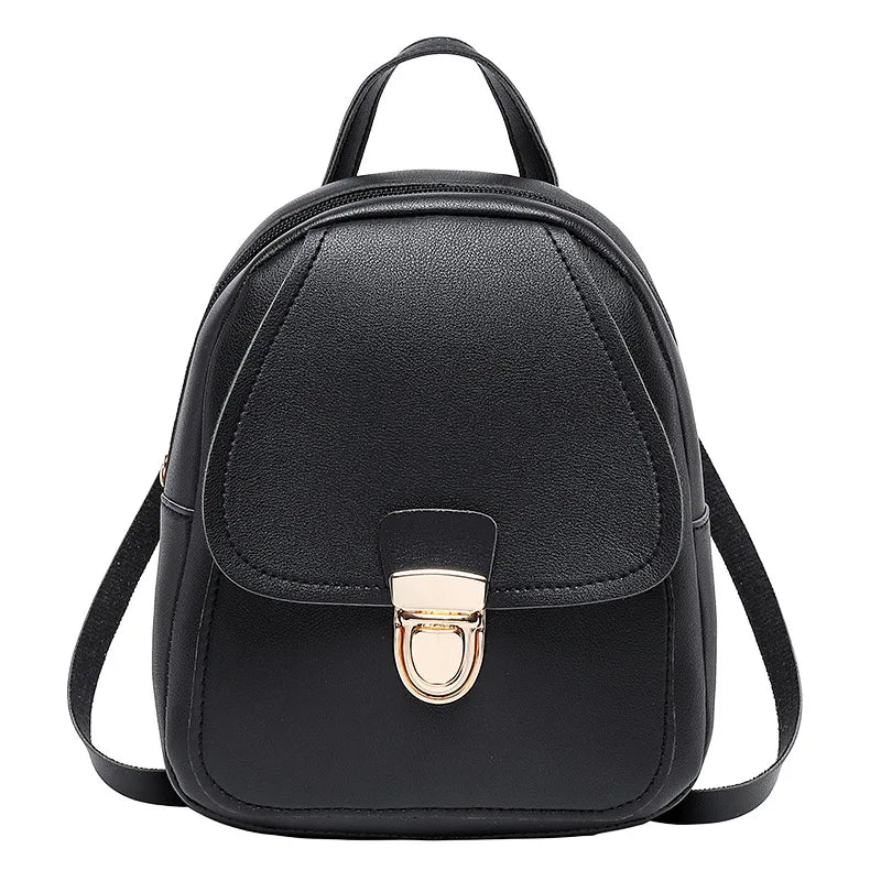Women Mini Backpack Leather Shoulder School Rucksack Ladies Travel Bag