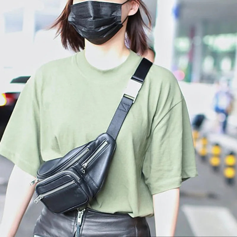 Women Faux Leather Waist Bag Cell Phone Belt Bag Fanny Pack Bum Bag