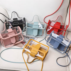Women Handbag Transparent Small Bag Big Buckle Crossbody Shoulder Handbag