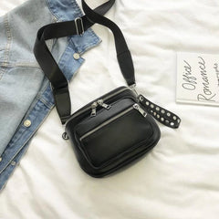 Retro Rivets PU Leather Crossbody Shoulder Bag Ladies Messenger Bag