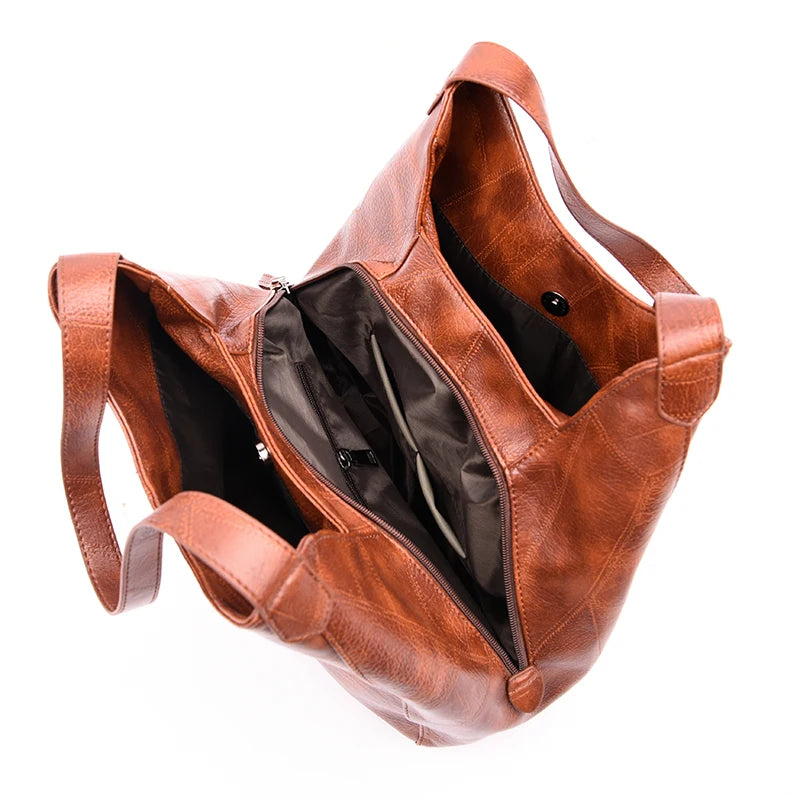 Women Handbags Three-layer Pocket Ladies Shoulder Bags Women Bag