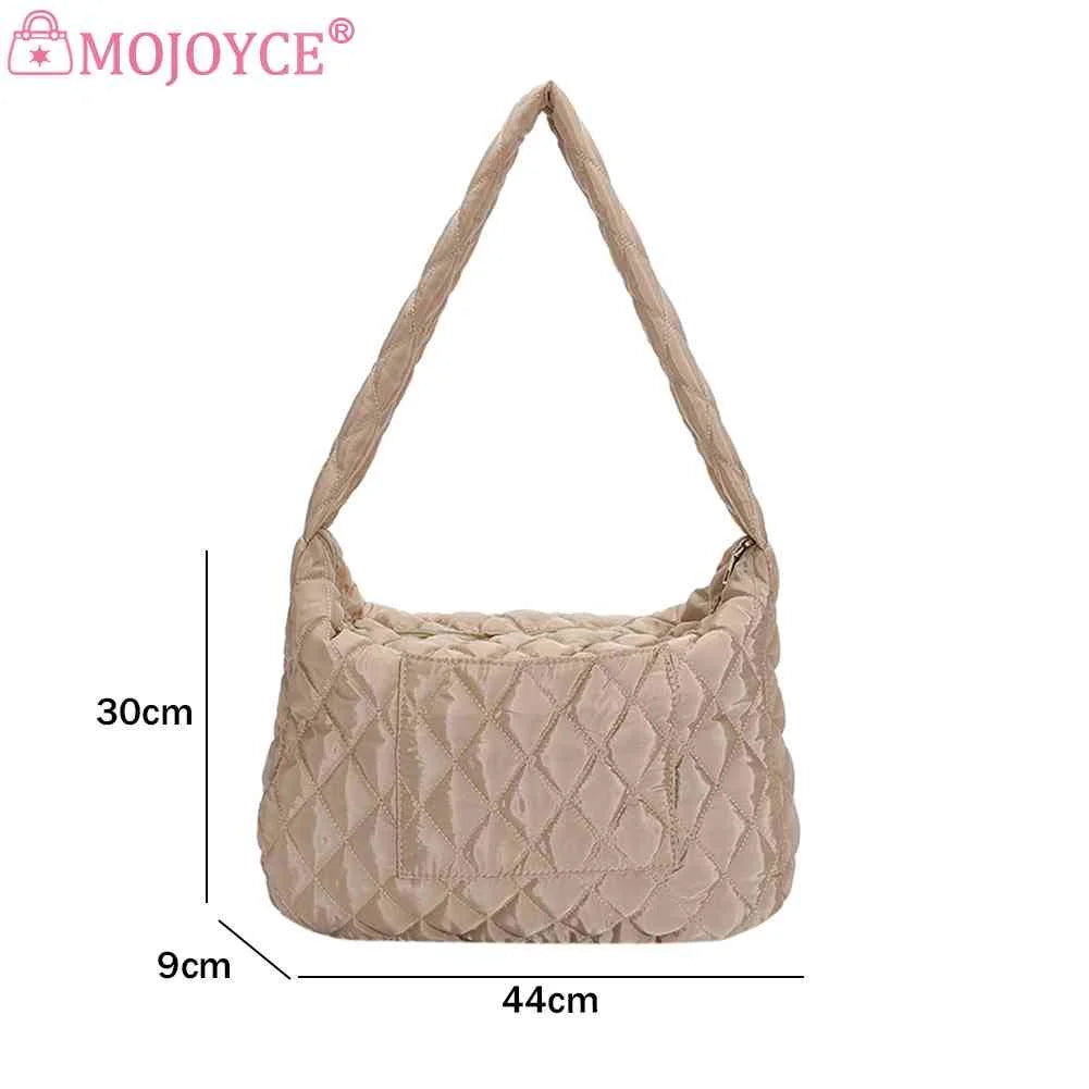 Women's Cotton-padded Quilted Handbag Tote - Winter Style