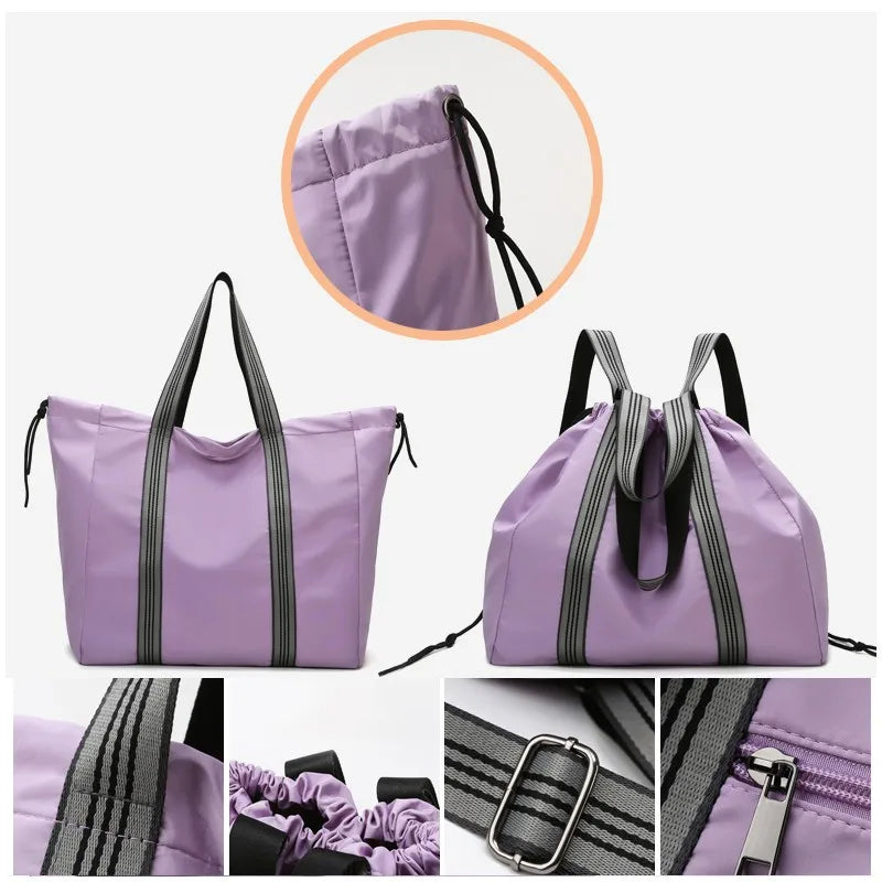 Women Large Handbags Fitness Gym Bag Multifunctional Sports Waterproof