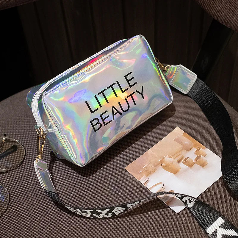 Women Laser Crossbody Bag PVC Jelly Small Tote Messenger
