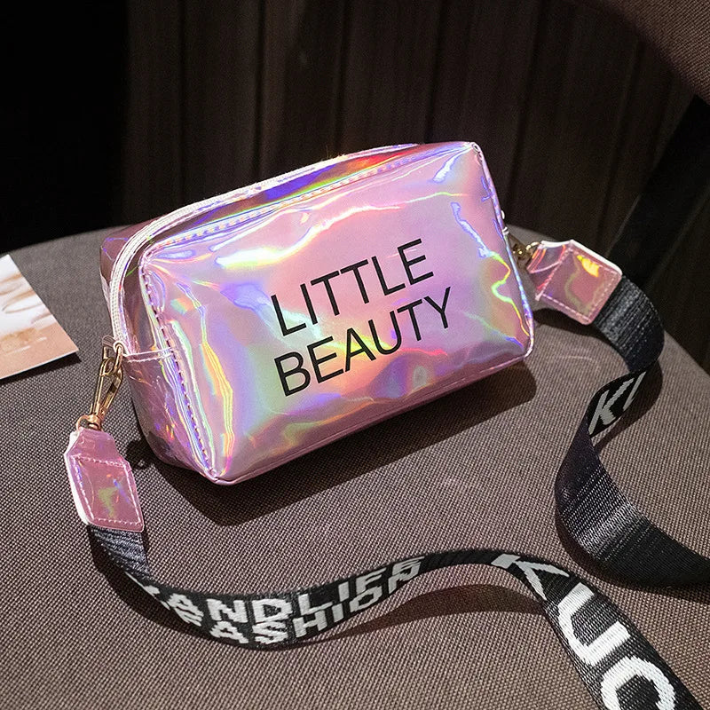 Women Laser Crossbody Bag PVC Jelly Small Tote Messenger