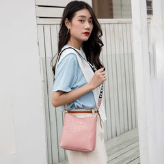Crocodile Pu Leather Messenger Bag for Women