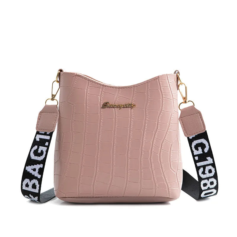 Crocodile Pu Leather Messenger Bag for Women