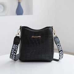 Crocodile Pu Leather Messenger Bag for Women